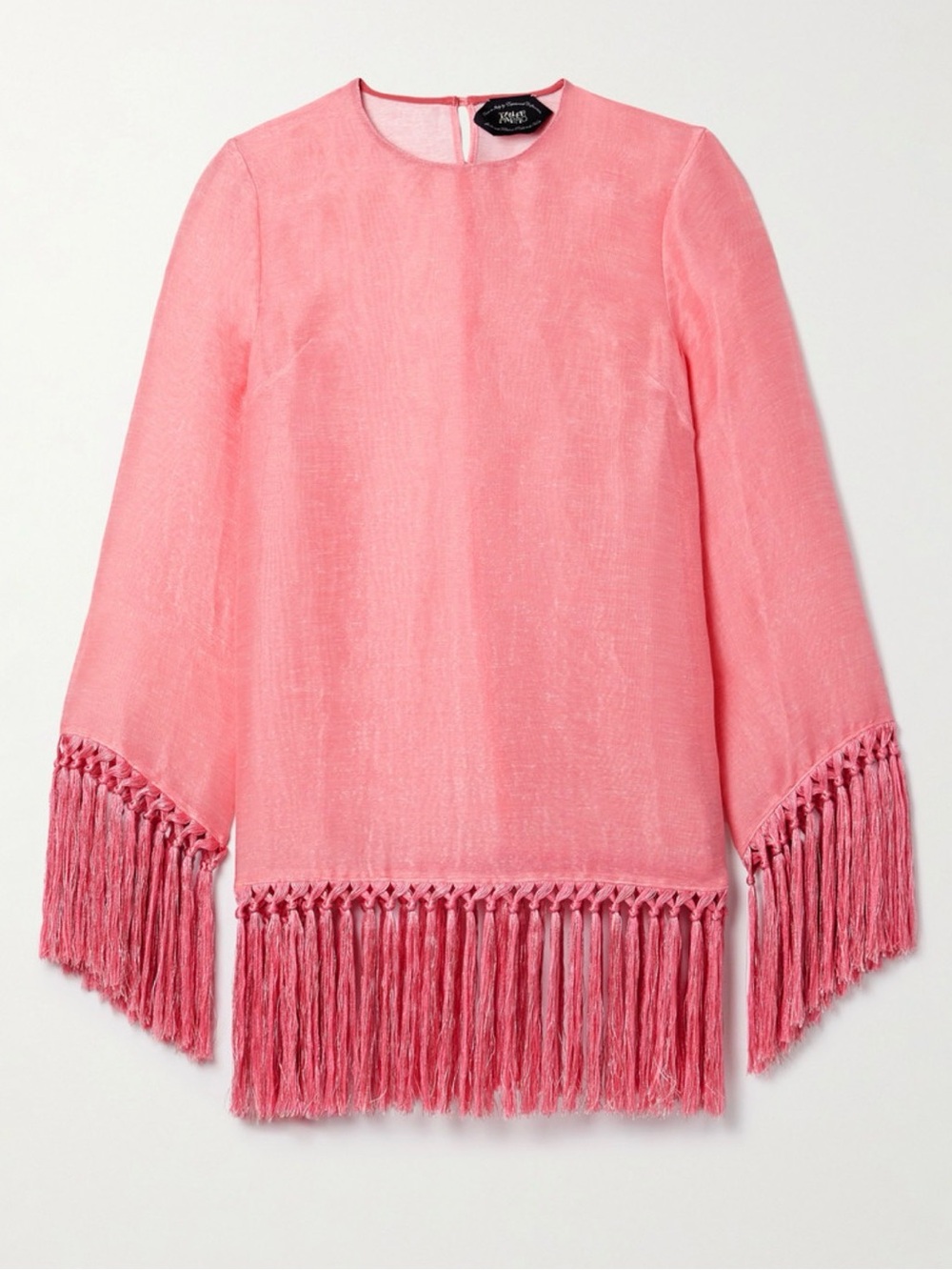 TALLER MARMO
Claudia fringed linen-blend mini dress